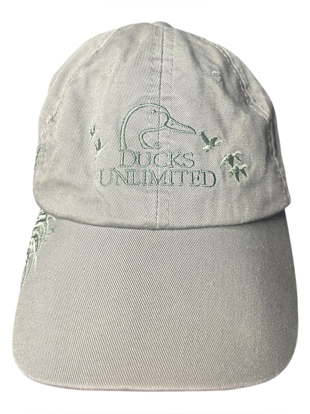 Ducks Unlimited DU Leader Hat Embroidered w/ Hunting Dog Cap Adjust Strap Green
